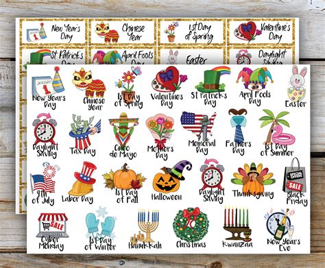 Too Many Good Things Stickers Calendar Holiday Stickers Planner
