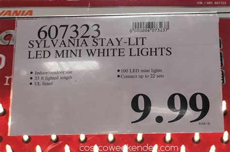 Sylvania Stay Lit Led Mini White Lights Costco Weekender
