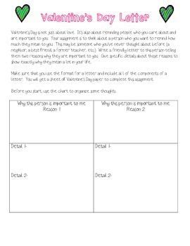 Down the parts of a friendly letter (on the blank paper) and where it goes on the friendly letter format as the students answer i. Valentine's Day Writing: Letter with Directions, Rubric, and Paper | Expository writing ...