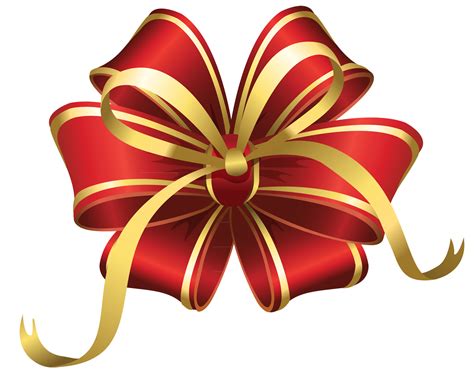Transparent Christmas Red Decorative Bow Png Clipart