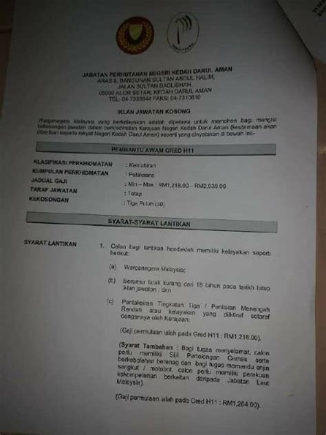 Selain itu ada info lain mengenai jawatan kosong terkini 2020 tak hanya daftar spa kedah, disini juga ada berbagai macam kerja kosong. Jawatan Kosong Jabatan Perhutanan Negeri Kedah • Portal ...