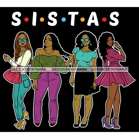 sassy sista s sisters stepping out svg png vector clipart cricut silhouette cut cutting1