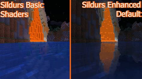 Minecraft Sildurs Basic Shaders Vs Sildurs Enhanced Default Youtube