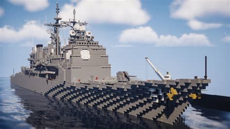 Minecraft Ticonderoga Cruiser Navy Ship Tutorial 15 Youtube