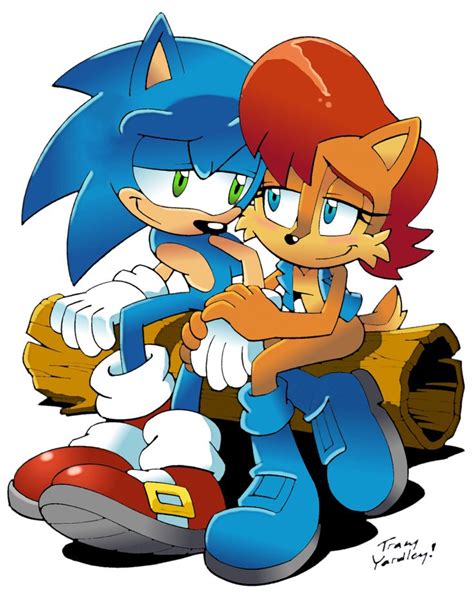 sonic and sally by tracy yardley colored by on deviantart