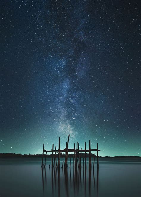 Cosmic Night Dock Poster By Mcashe Art Displate