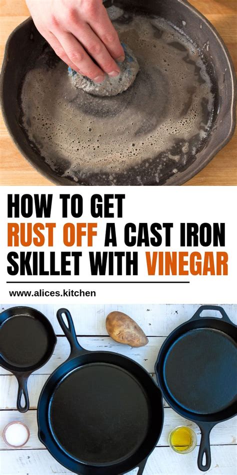 How To Get Rust Off A Cast Iron Skillet With Vinegar Cleaning Cast