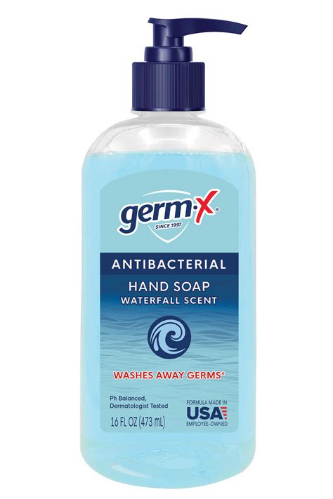 Germ X Waterfall Scent 16 Oz Antibacterial Liquid Hand Soap Germ X