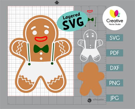 Gingerbread Boy And Girl Svg Creative Vector Studio