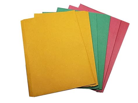 6 Multiolour Cardboard Filing File A4 Document Wallets Envelope Folders