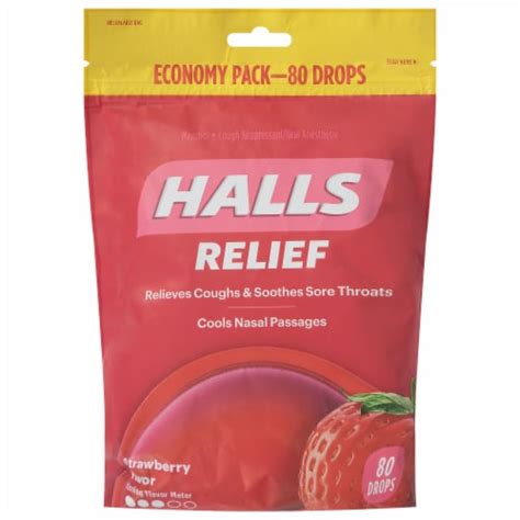 Halls Strawberry Cough Drops Economy Pack Ct Kroger