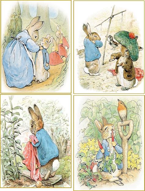 Beatrix Potter Illustrations From Tales Of Peter Rabbit Set Of Etsy Uk