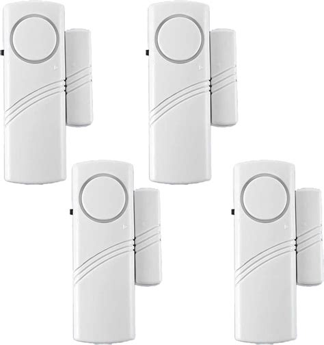 4 Pcs Home Security Systems Window Door Wireless Alarm Bell Magnetic