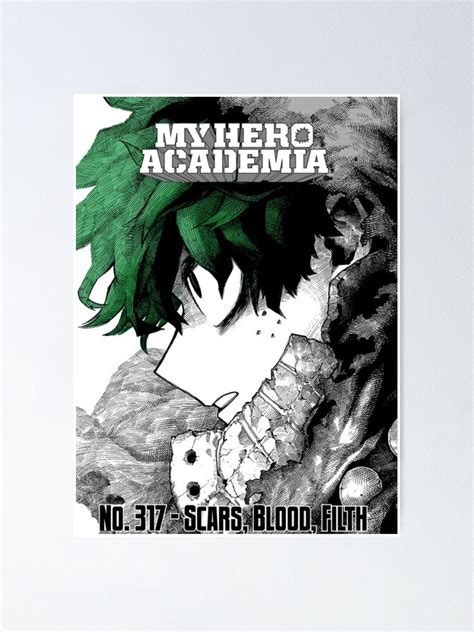 My Hero Academia Deku Chapter 317 Cover Poster By Lgextra Redbubble