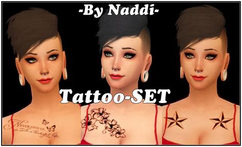 Sims 4 Ccs The Best Tattoo Set By Naddi