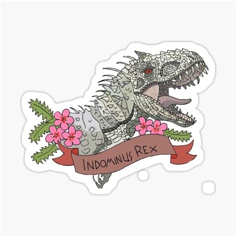 Jurassic World Indominus Rex Sticker For Sale By Egorringe Redbubble