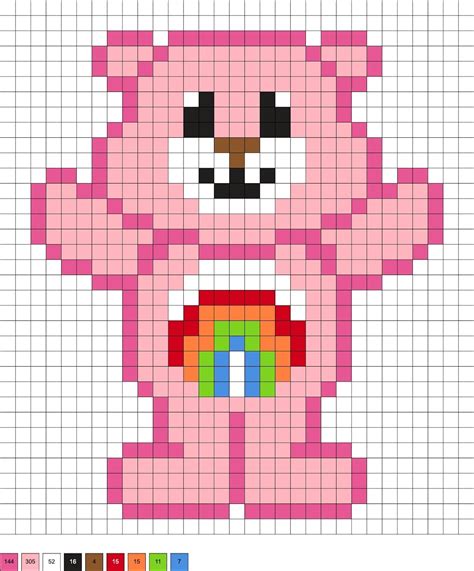 Care Bear Perler Beads 20 Free Patterns In 2023 Pixel Art Grid