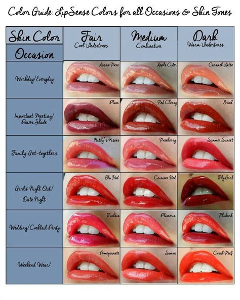 Senegence Lipsense Color Chart Lipsense Lip Colors Lip Colors Color