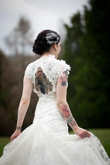Wedding Dress Tattoo Wedding Dress Brides With Tattoos Tattoed Bride