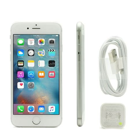 Apple Iphone 6 16gb Gsm Factory Unlocked Silver Refurbished Walmart