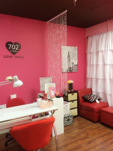 Love nails studio | Home nail salon, Nail salon decor, Salon decor