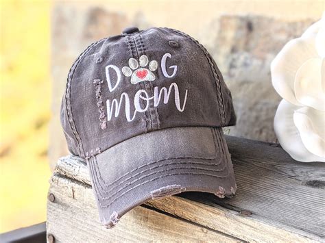 Dog Mom Baseball Cap Dog Mom Hat Womens Dog Hat Dog Etsy