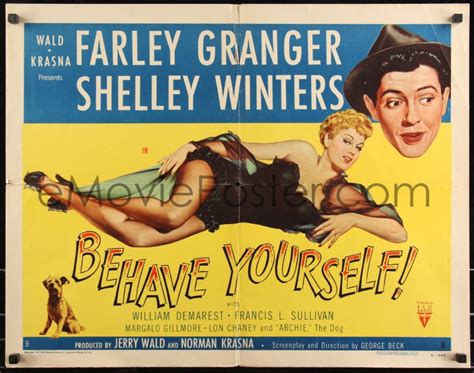 9z0651 Behave Yourself Style B 12sh 1951 Art Of Sexy Shelley Winters By