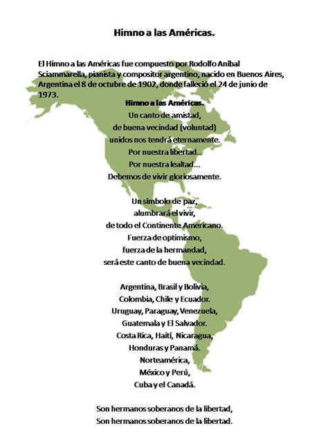 Planeta Escolar Dia Del Panamericanismo E Himno A Las Américas
