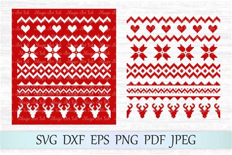 Sweater pattern svg, Christmas pattern svg, Ugly sweater svg (410290