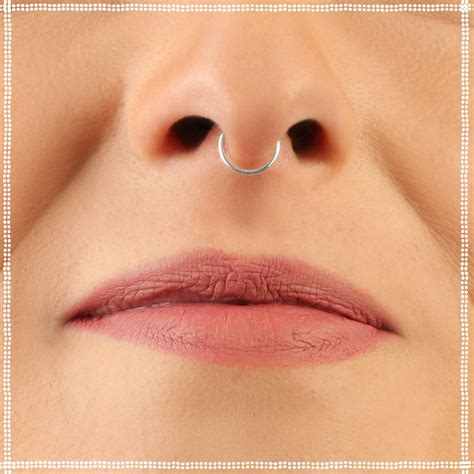 Tiny Septum Ring Silver Septum Jewelry Small Septum Nose Etsy