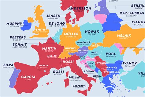 Hernández Traoré Wang Müller el mapa de los apellidos más comunes en cada país del mundo