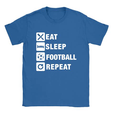 Eat Sleep Football Repeat Mens T Shirt T For Footballer Lover Son