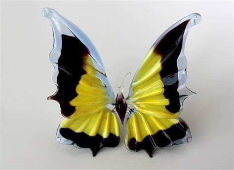 Blown Glass Butterfly Figurine Russian By Blownglassfigurine 1990