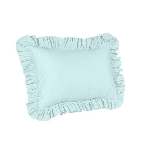 2pc Decorative Ruffle Pillow Shams 800tc 100 Cotton Solid Etsy