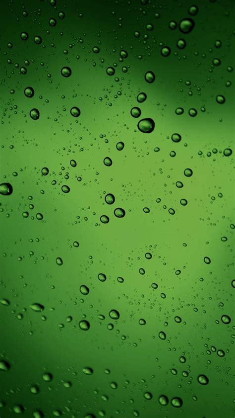 Green Water Droplets Iphone Wallpapers Free Download