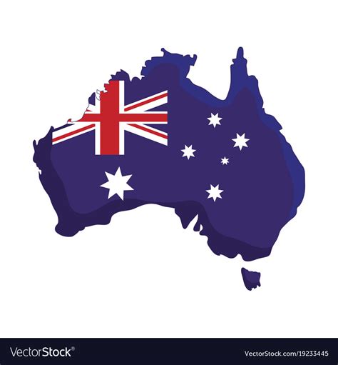 Australia Country Map Icon Royalty Free Vector Image