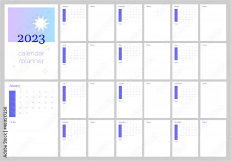 2023 Monthly Planner Template Portrait Free Printable Templates