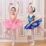 Children Strap Ballet Pancake TuTu Dress Kids Girls Swan Lake 