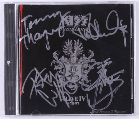 Kiss Kiss Symphony Alive Iv Cd Album Signed By 4 With Gene Simmons