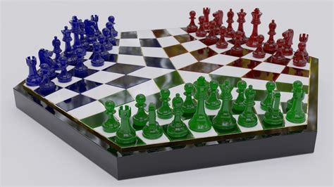 3 Player Chess Board Games Collection 3d Printable Model