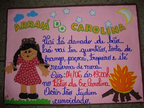 Cartaz Para Festa Junina Em Eva Ou Feltro SÓ Escola