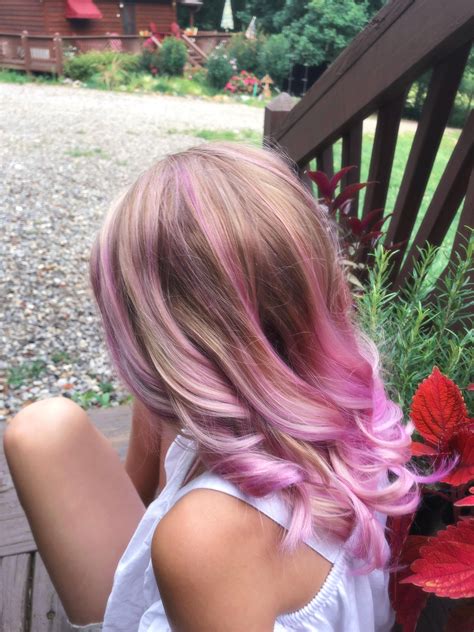 A Bubble Gum Pink Balayage For My Daughter Hair Inspo Hair Inspiration Pink Ombre Hair Blonde
