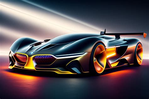 Lexica Futuristic Bmw Supercar With Glowing Elements On Side