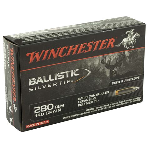 Winchester Ammo Sbst280 Ballistic Silvertip 280 Rem 140 Gr Polymer Tip