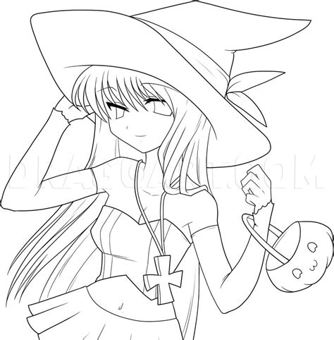 How To Draw An Anime Witch Anime Witch Girl Step By Step