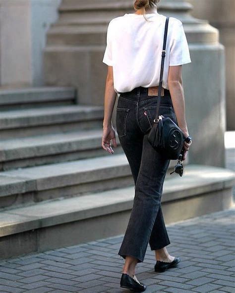 Raw Hem And Plain White Tee Fashionmugging Levis Jeans Gucci Bag