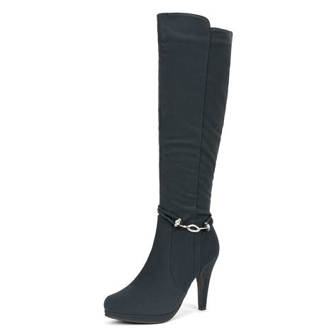 knee high high heel boots heeled boots dream pairs