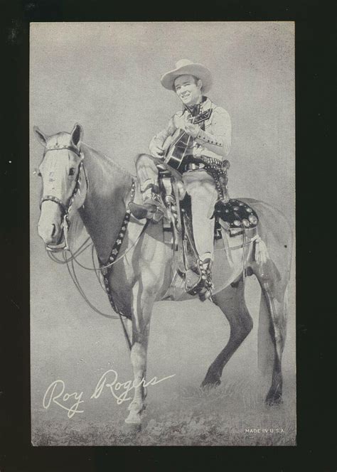 Vtg Penny Arcade Exhibit Card Of Roy Rogers Wsalutation 3938911560