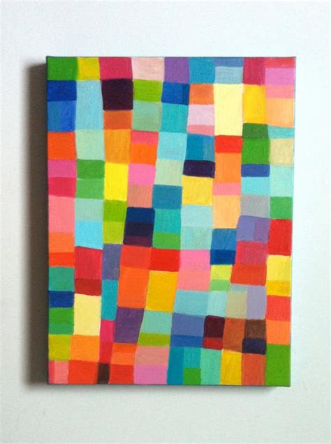 Abstract Painting Original Painting Geometric Shapes Colored