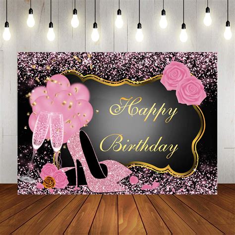 Check spelling or type a new query. Sweet Pink Happy Birthday Backdrop Rose Shiny Sequin ...